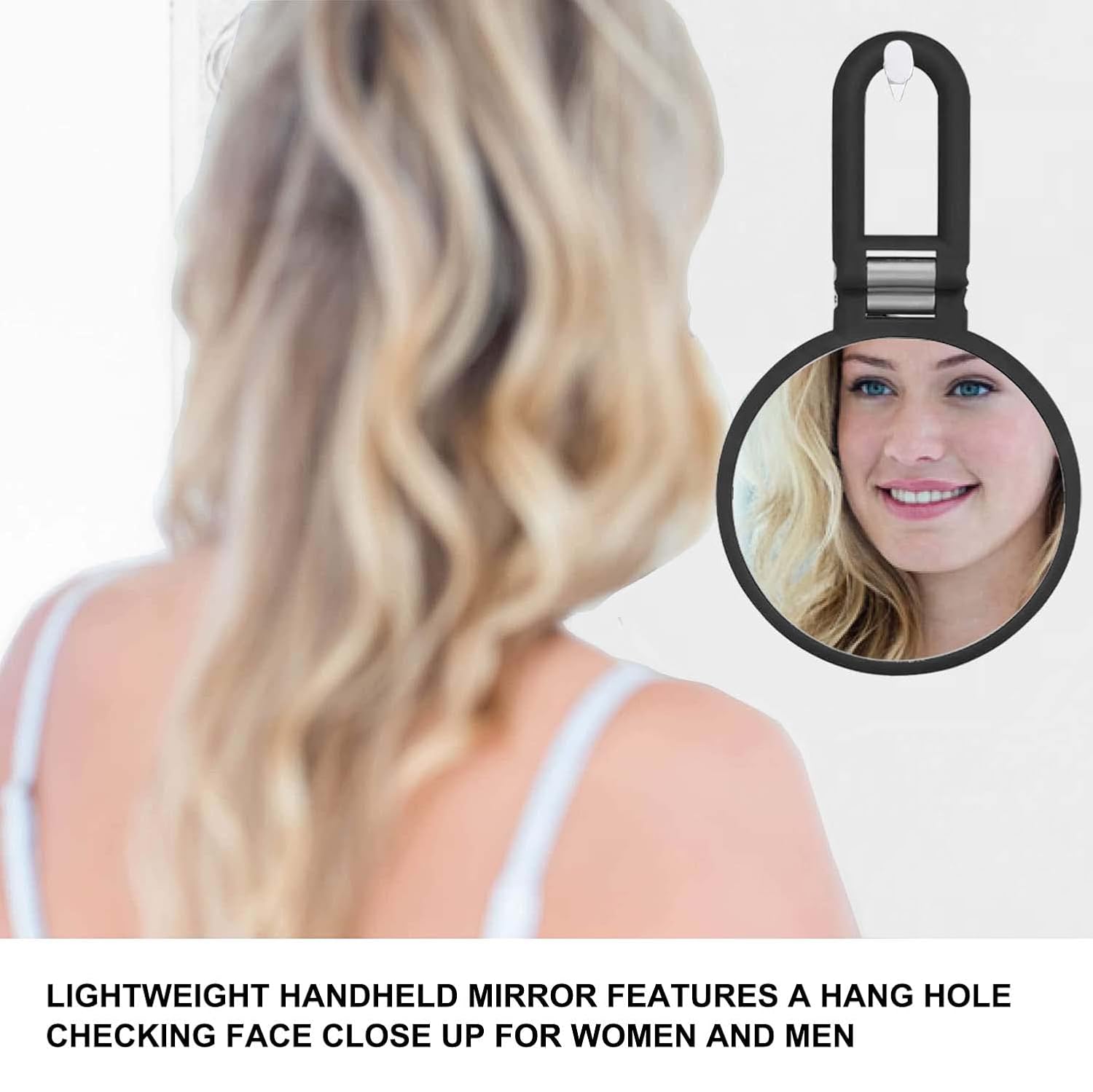 Magnifying Handheld Mirror Double Sided, 1X 15X Magnification Hand Mirror, Travel Folding Held Adjustable Rotation Pedestal Makeup Desk Vanity - Image 9