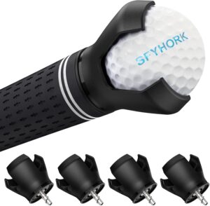 Premium Golf Ball Retriever, 4PCS Durable Golf Ball Grabber and Picker for All Kinds of Putter Handles, Golf Ball Retrievers Pick Up Tool for Quick Installation