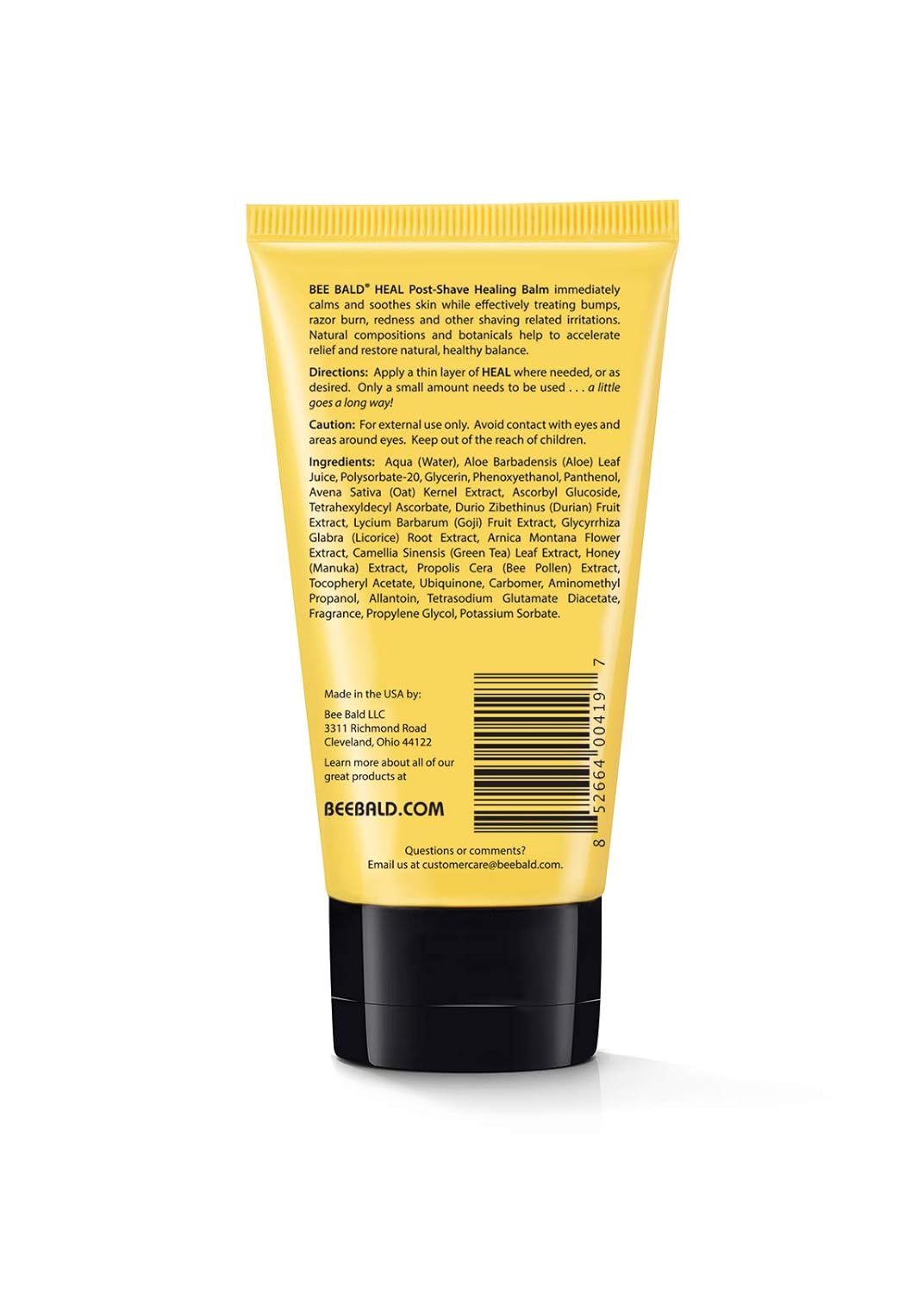 Bee Bald HEAL Aftershave for Men Healing Balm, Immediately Calms & Soothes Damaged Skin, Treats Bumps, Redness, Razor Burn & Other Shaving Irritations (2 Fl Oz) - Image 8