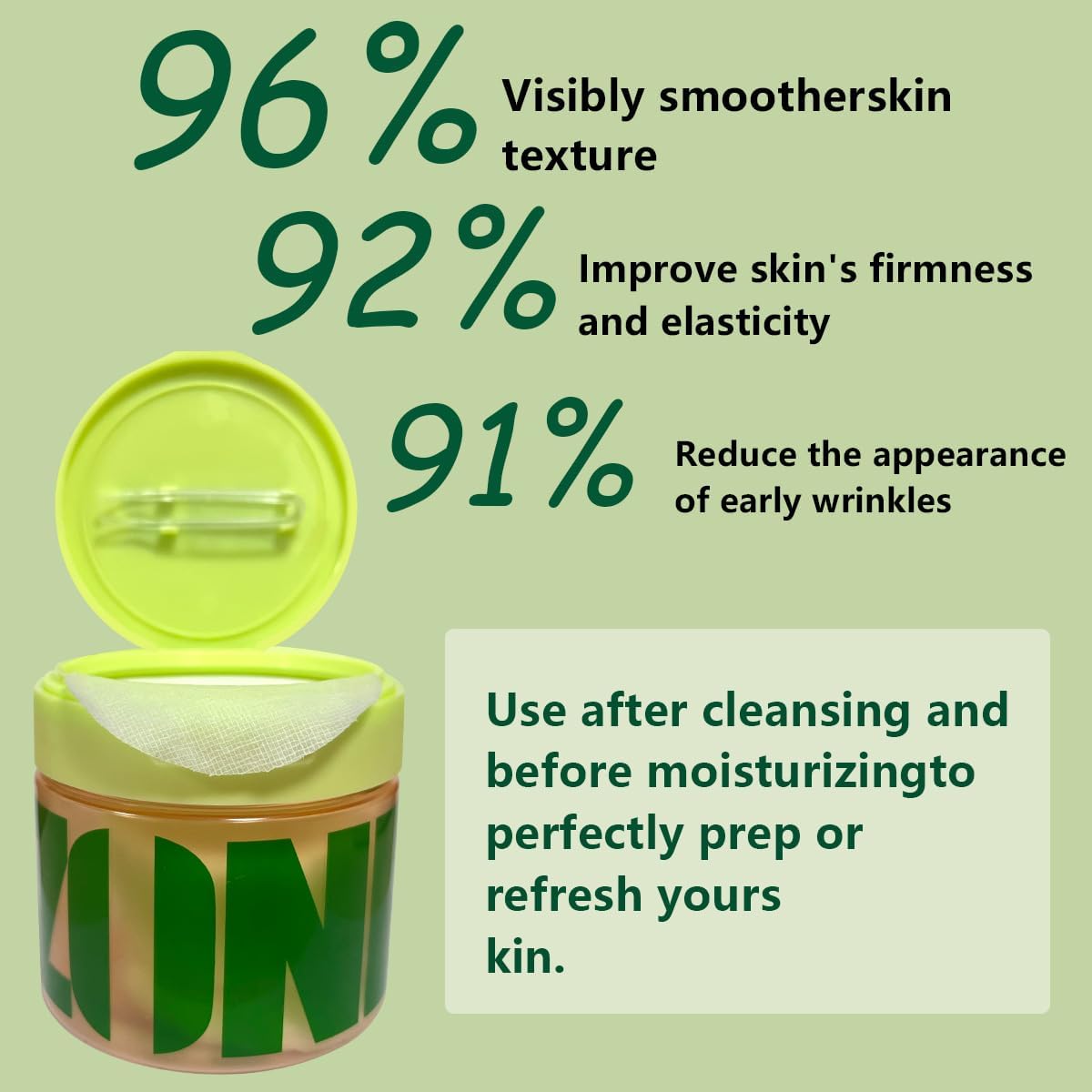 Korean Skincare Toner Pads, Dark Spot & Wrinkle Treatment, Anti-Aging with Snail Mucin, Centella Asiatica Niacinamide and Peptides, 100 Count - Image 6