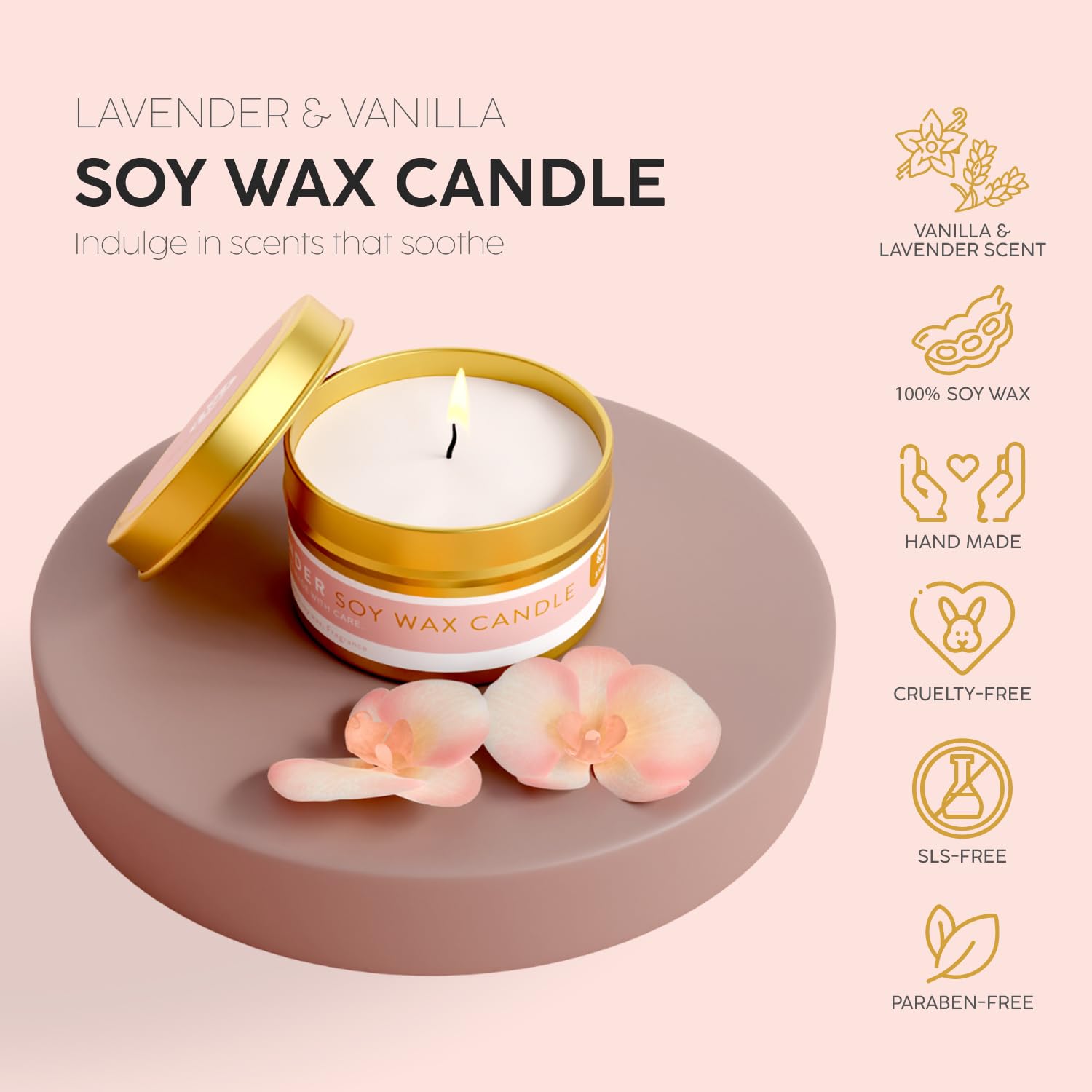 Luxury Spa Gift Basket for Women - Relaxing Christmas Gift, Self Care Kit with Body Scrub & Cream, Facial Mist, Scented Candle & More - Perfect Birthday Gift For Women, Wife, Mom - Box Set of 9 Pcs - Image 8