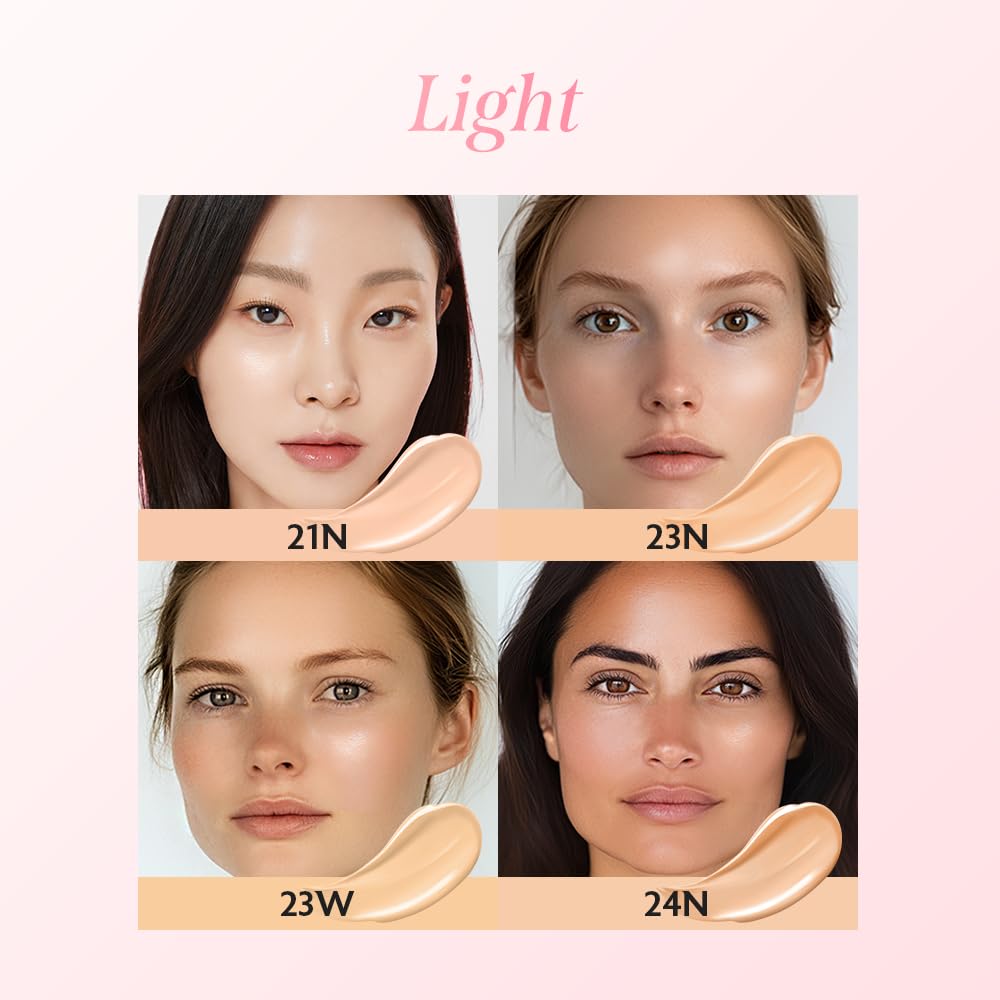 milktouch Cushion Foundation, 24H Flawless Skin, Radiant Shine, No Oxidation, Long-Lasting, Non-Creasing, 60% Hydrating Skincare Infused Korean Foundation, Valentines Gifts (23N Medium Beige) - Image 6