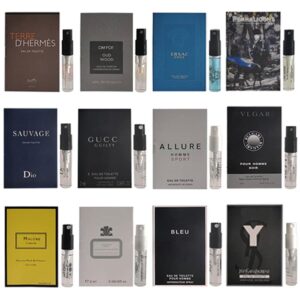 Men’s Cologne Samples Fragrance Designer Perfume Sampler Set Most Popular Top Designer Brands Sample Vials Collection(12PCS)