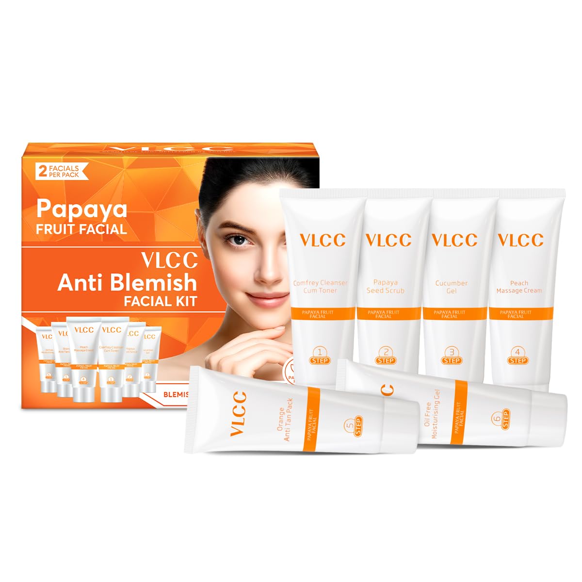 VLCC Papaya Fruit Single Facial Kit (60gm) - Image 4
