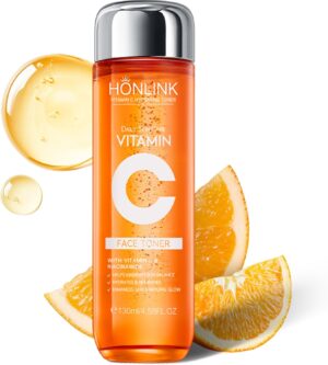 Premium 5X Vitamin C Face Toner, Facial Care Toner, Hyaluronic Acid Hydrating Facial Treatment for Even Skin Korean Tone, Safe Glowing Skin 130ml,K-Beauty,Tiktok Morning & Evening Skincare Women Gift
