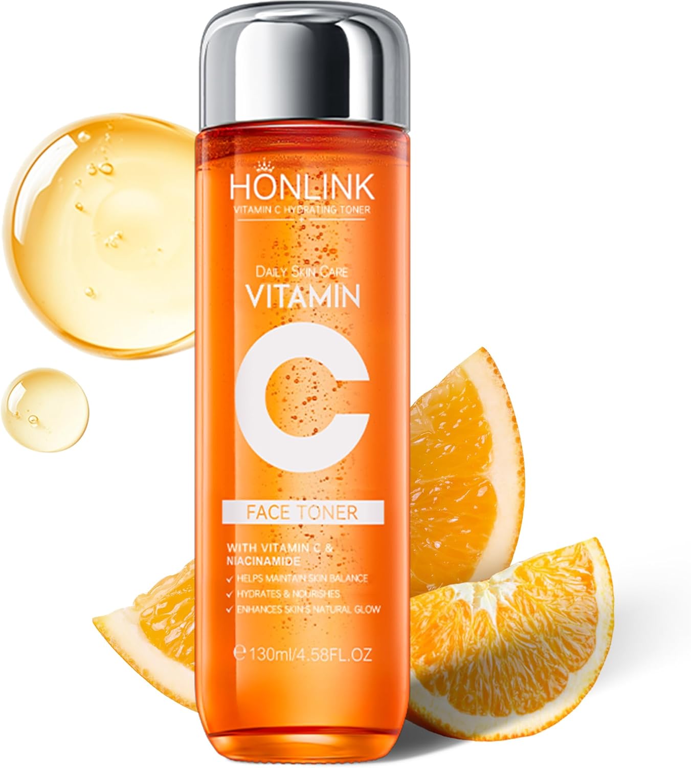 Premium 5X Vitamin C Face Toner, Facial Care Toner, Hyaluronic Acid Hydrating Facial Treatment for Even Skin Korean Tone, Safe Glowing Skin 130ml,K-Beauty,Tiktok Morning & Evening Skincare Women Gift