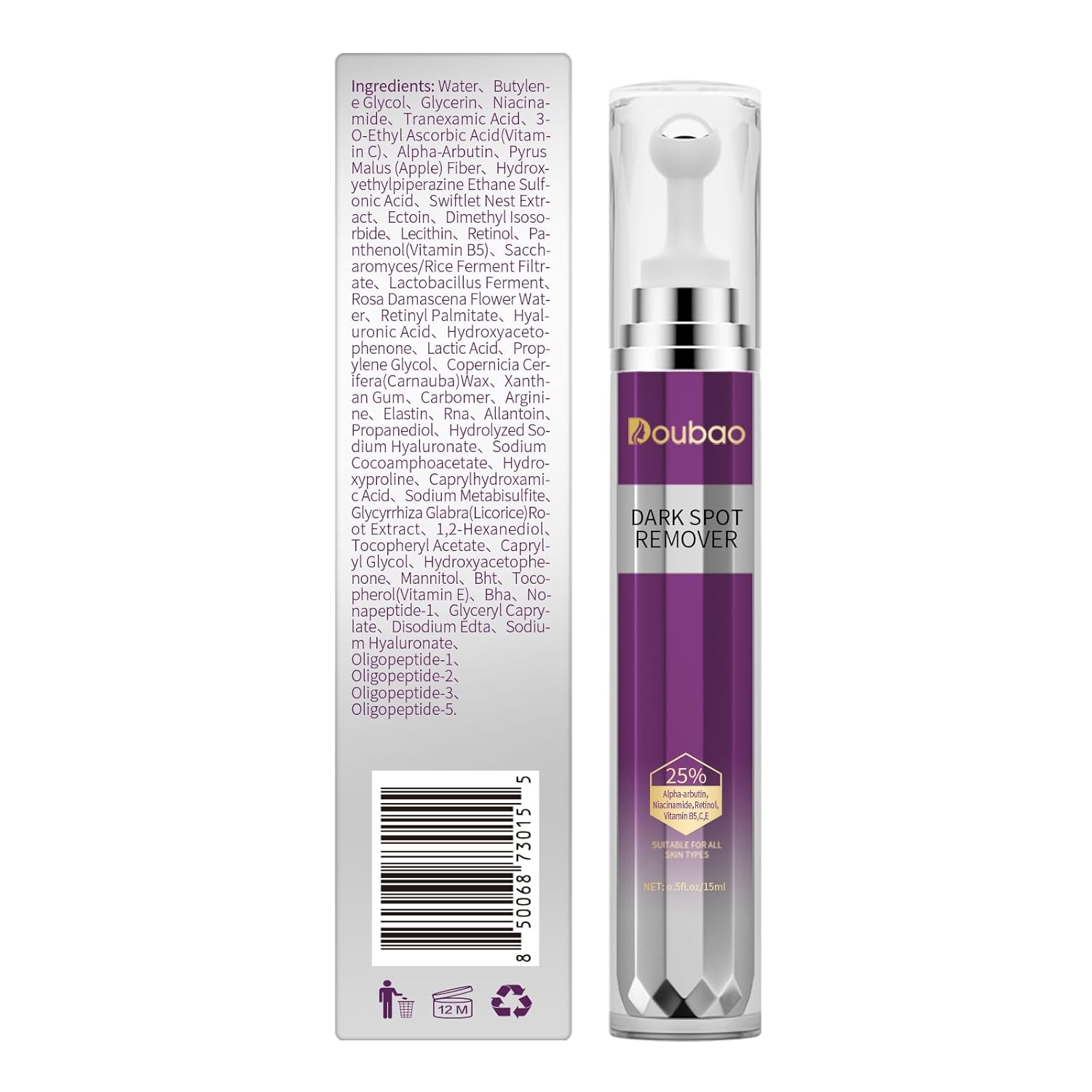 Dark Spot Remover for Face and Body, Age Spot Sun Spot Freckles Remedy Corrector Serum,Melasma Treatment for Face, Advanced Fade Cream for Uneven Skin Tone with 360° Roller Massage Ball, 0.5 FL oz - Image 7