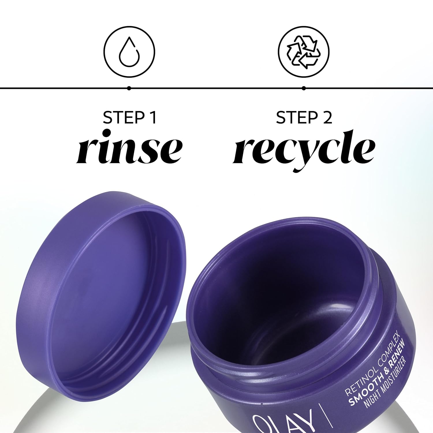 Olay Retinol Face Moisturizer, Smooth & Renew Cream for Women, Fragrance-Free - Anti-Aging, Anti-Wrinkle, Smooth Fine Lines, Tightening, Brightening - Recyclable Sustainable Eco Jar, Non-Greasy, 2 Oz - Image 8