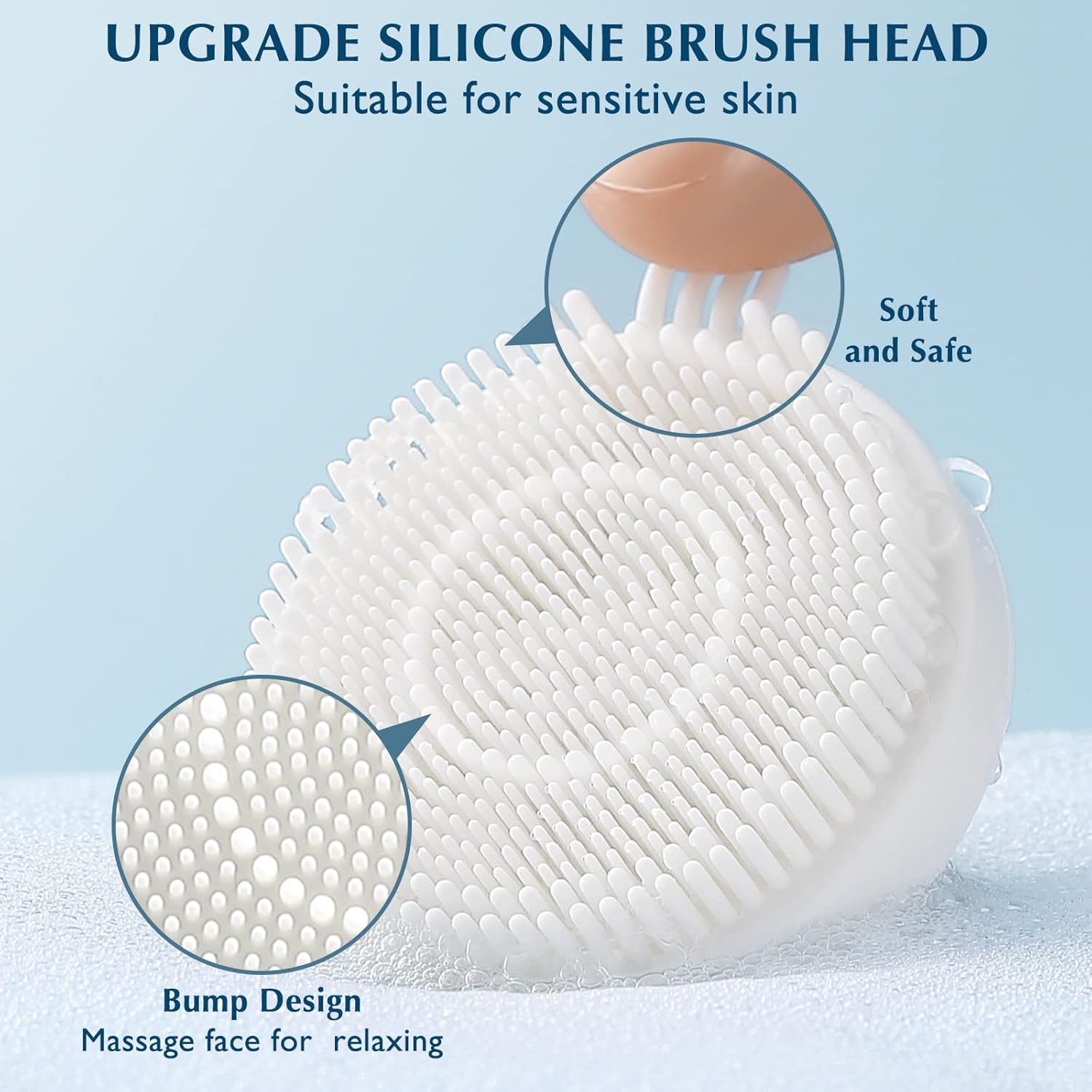COSLUS Facial Cleansing Brush Silicone Face Scrubber: 2 in1 FBS-D Electric Exfoliating Massage Device Waterproof Deep Cleaning Exfoliation Rotating Spa Machine - Electronic Skin Care Wash Clean System - Image 8