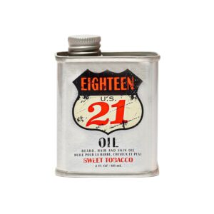 18.21 Man Made Hair, Skin & Beard Oil for Men, 4 Scents – Non-Greasy, Conditioning Balm with Castor Seed, Jojoba, and Argan Oils – Premium Tattoo and Mustache Care Products