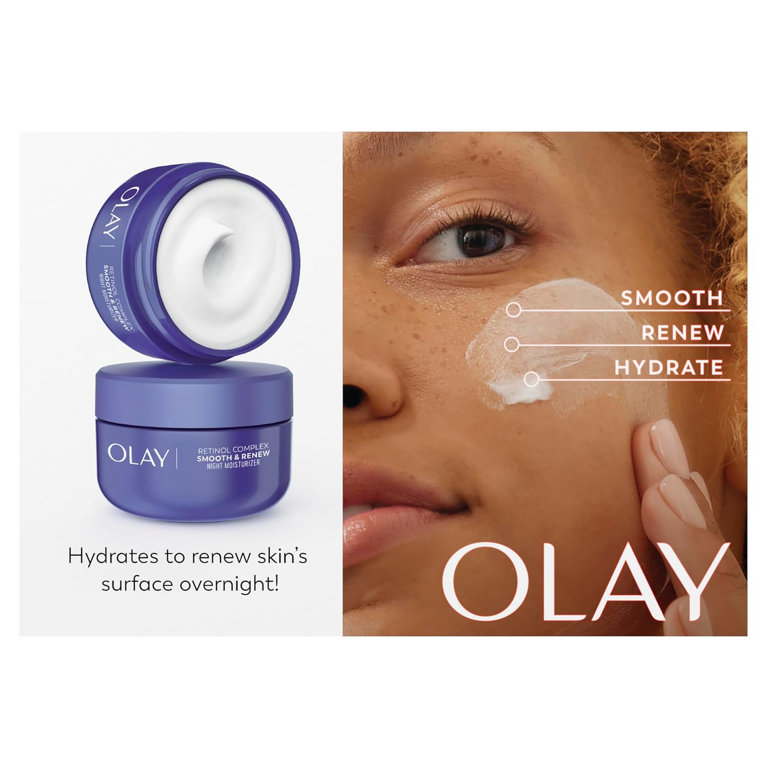 Olay Retinol Face Moisturizer, Smooth & Renew Cream for Women, Fragrance-Free - Anti-Aging, Anti-Wrinkle, Smooth Fine Lines, Tightening, Brightening - Recyclable Sustainable Eco Jar, Non-Greasy, 2 Oz - Image 11
