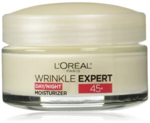 L’Oreal Paris Wrinkle Expert 45+ Anti-Aging Face Moisturizer with Retino-Peptide, Non-Greasy, Suitable for Sensitive Skin, 1.7 fl. Oz
