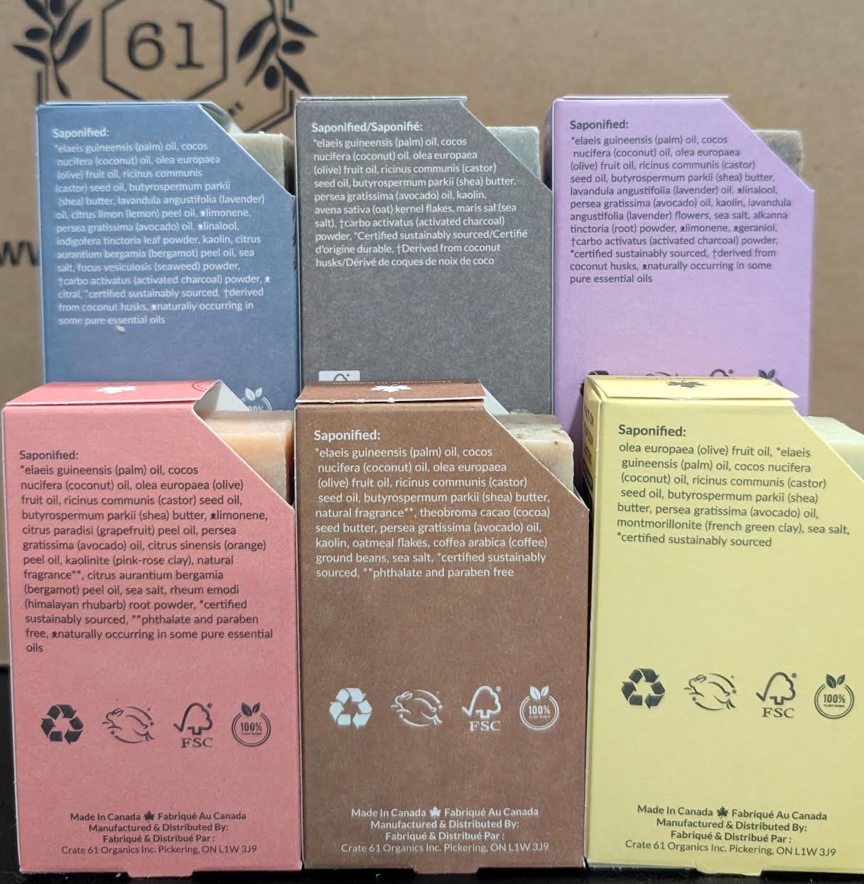 Handmade in Canada, Plant Based Cold Process Natural Bar Soap, With Premium Essential Oils, Dry Skin, Pack of 6 (Citrus) - Image 6