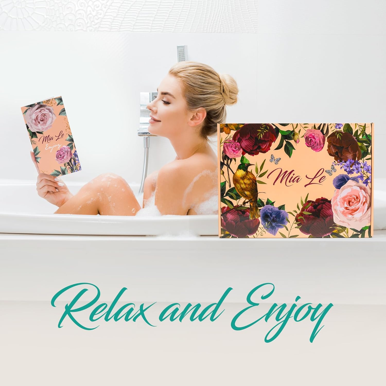 Luxury Spa Gift Basket Set – 16 Pcs Bath Set with Bath Bombs, Body Lotion, Shower Gel & More – Relaxing Gifts for Women & Men – Perfect for Birthday, Christmas, Thank You & Bridal Shower(Turquoise) - Image 11