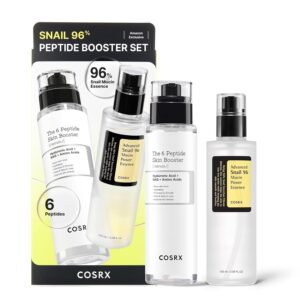 COSRX Snail Mucin 96% Peptide Booster Set – Amazon Exclusive – Korean Skin Care, Gift Sets, Skin Care Sets for Women, Advanced Snail Mucin Serum, Face Serum