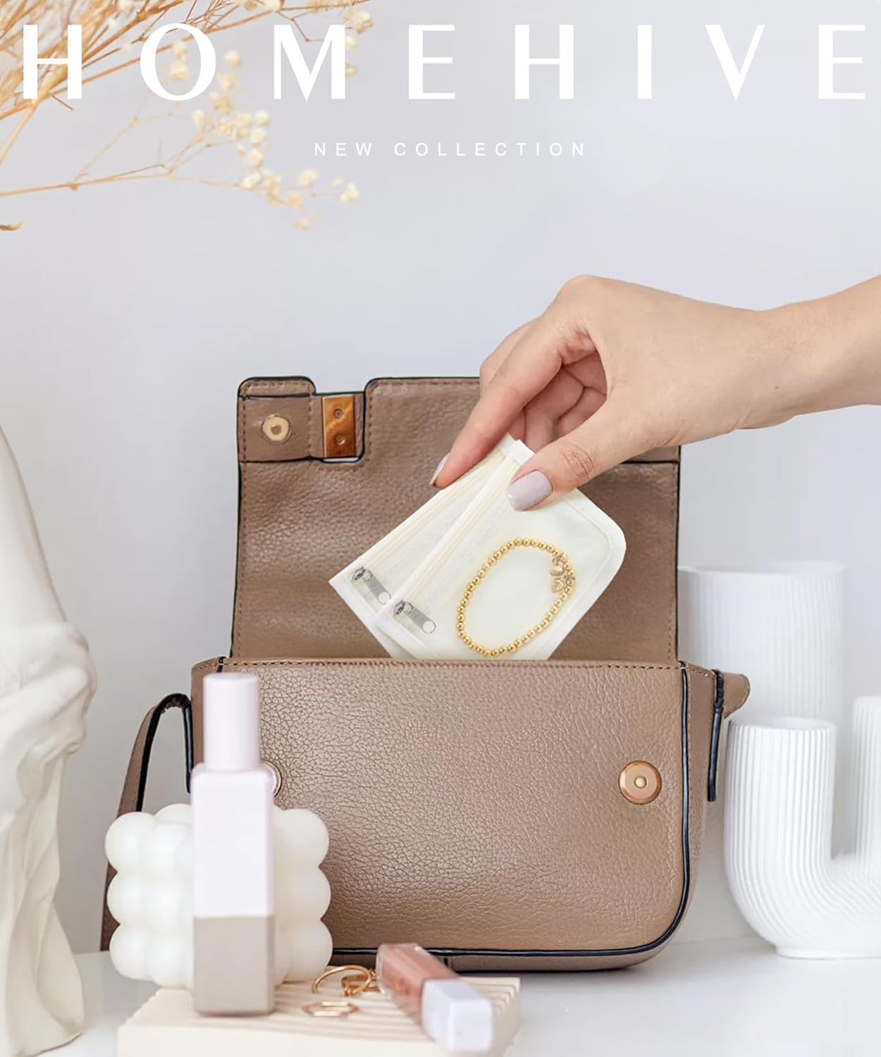 10Pcs Clear Velvet Zipper Travel Jewelry Organizer, Portable Anti Tarnish Jewelry Storage Pouch Bag Gift for Women Girl - Image 6