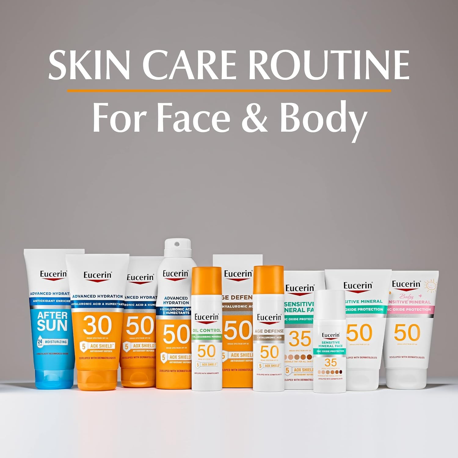 Eucerin Sun Age Defense SPF 50 Face Sunscreen Lotion with Hyaluronic Acid, Hypoallergenic, Non-Comedogenic Sunscreen SPF 50 Free of Fragrance, Oxybenzone and Octinoxate, 2.5 Fl Oz Bottle - Image 12