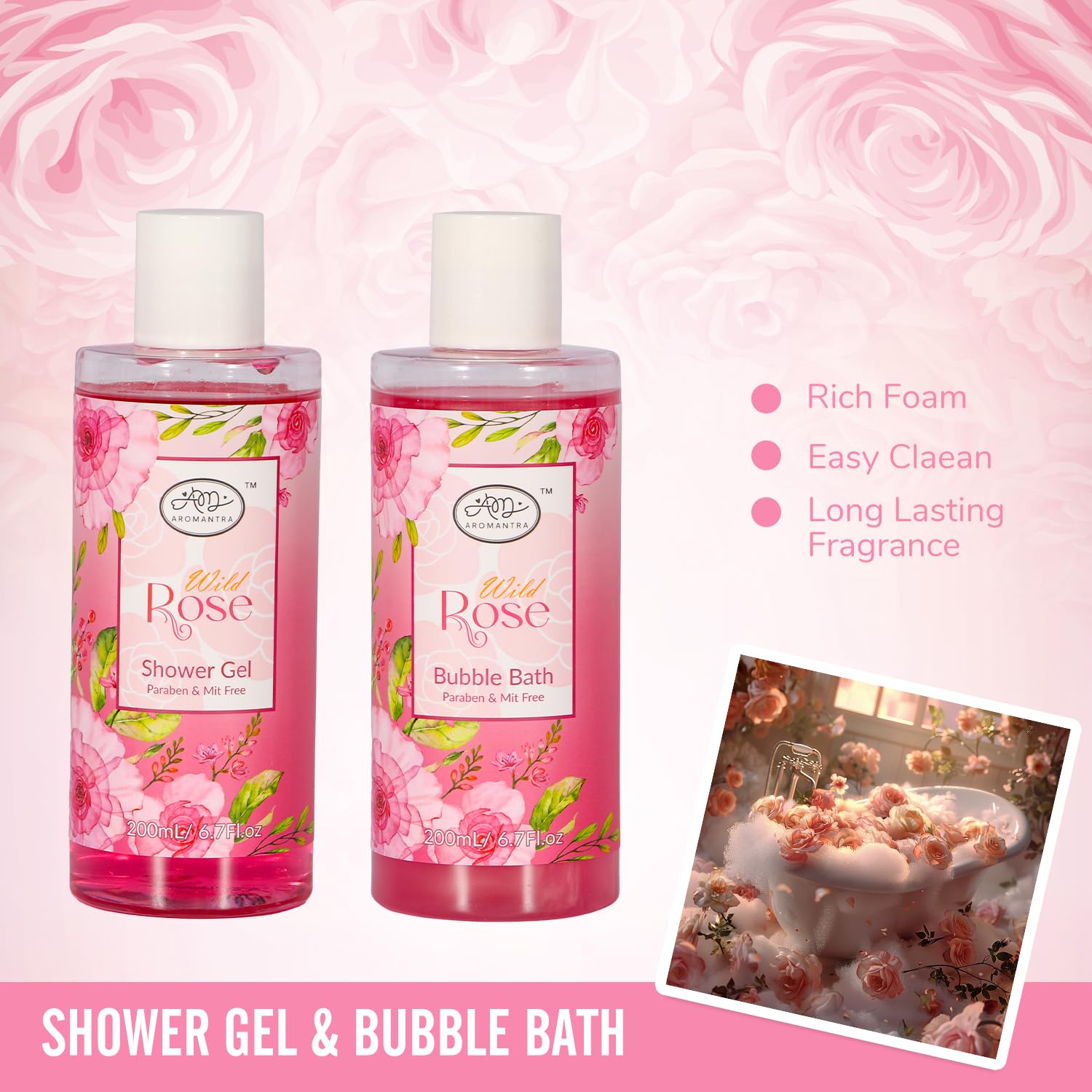 Luxury Spa Gift Set for Women, Whole Body, Bath Set, Bath Gift Set, Rose Scented, 10 Pcs, Self Care, Best Friend, Mom, Sister, Valentine's Day Gift - Image 3