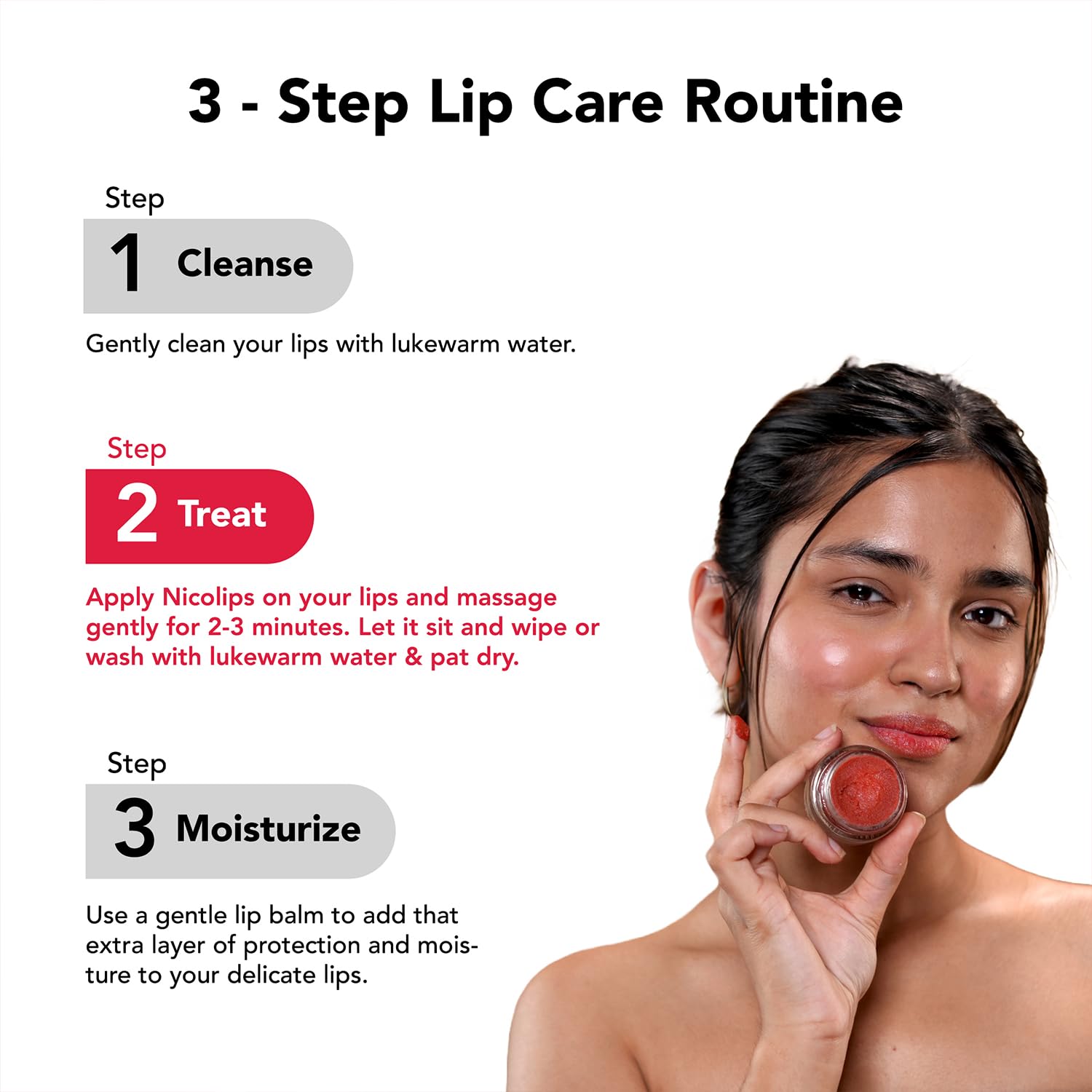 BellaVita Luxury NicoLips Lip Scrub 20gm | Lip Balm For Exfoliation & Dark Lip Moisturizing | With Goodness of Beetroot, Shea Butter & Walnut Lip Scrub | Lip scrubber exfoliator for Women and Men - Image 6