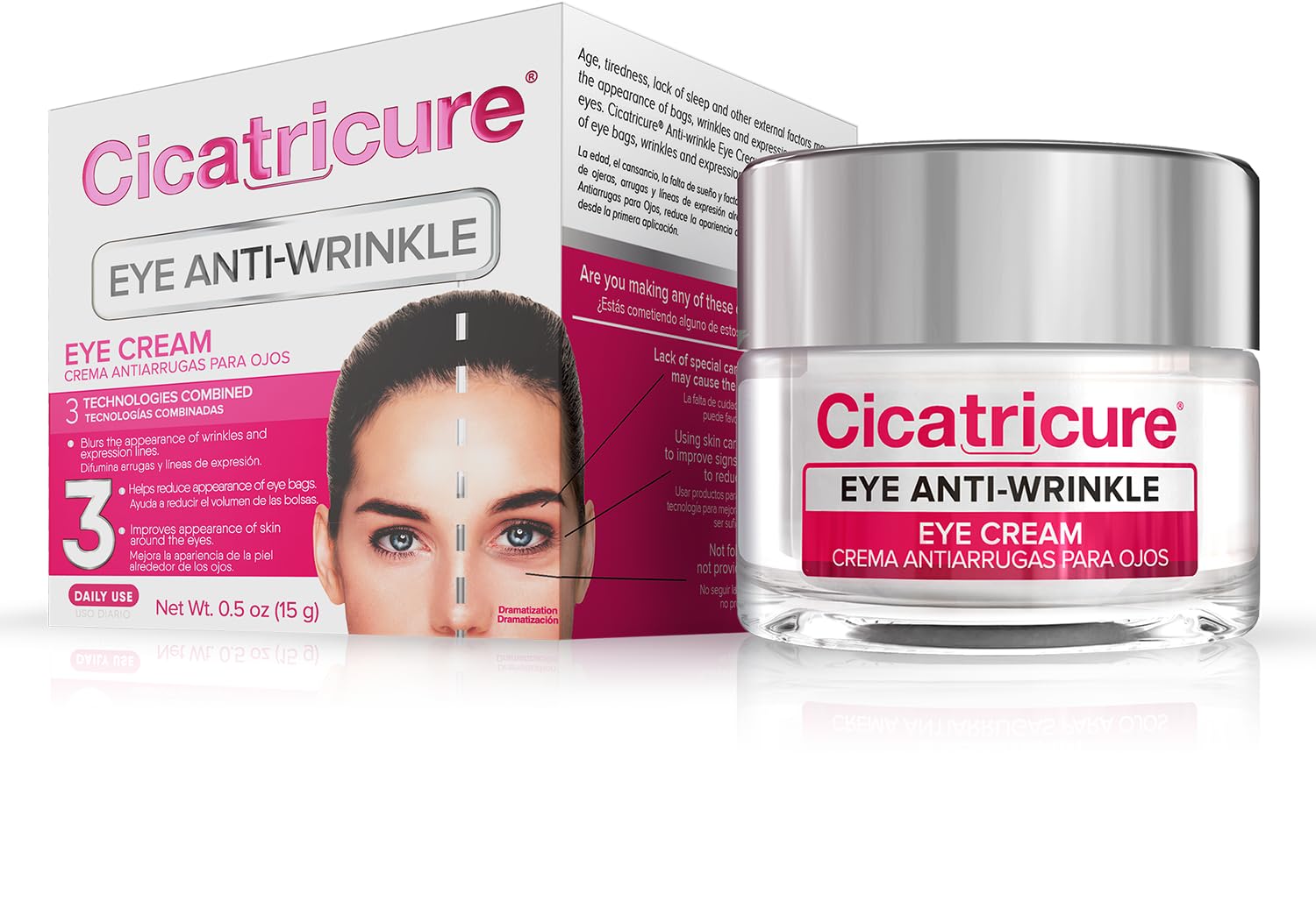Cicatricure Blur & Filler Anti-Wrinkle Eye Treatment: Advanced Formula for Fine Lines, Under-Eye Bags & Skin Rejuvenation, Hydrating Eye Cream for Daily Use, 0.5 Ounce