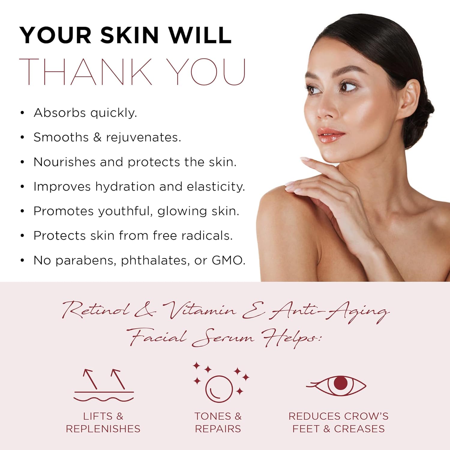 Azure Cosmetics Retinol Serum For Face - Dermatologist Tested, Anti Aging for Dark Spots & Skin Smoothing - Vitamin E for Replenishing & Skin Renewal - Vegan, Clean Beauty, Korean Skin Care - 1.69 oz - Image 4