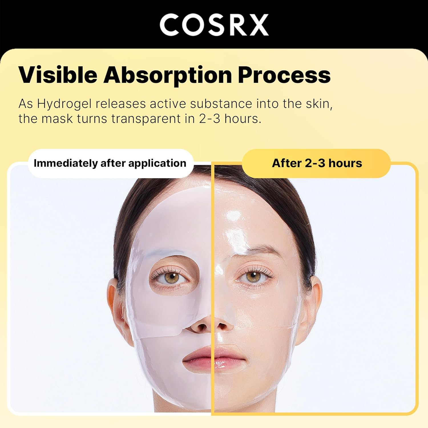 COSRX Advanced Snail Mucin Glass Glow Hydrogel Face Masks Skincare 3 EA, Collagen Face Mask, Travel Essentials, Overnight Face Mask, Korean Skin Care - Image 2