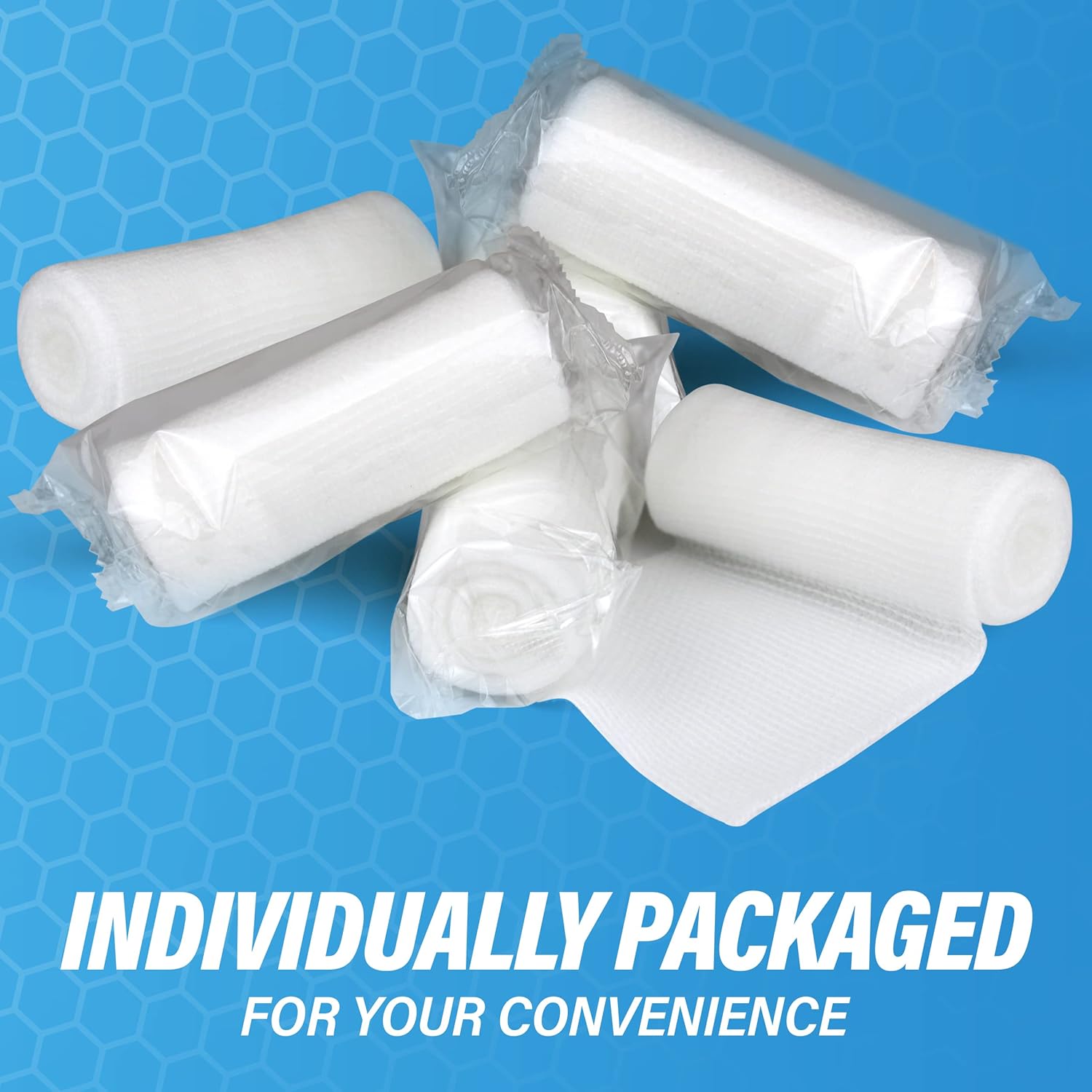 Gauze Bandages – 36 Rolls - Premium First Aid Supplies for Safe Adventuring – Flexible, Stretchable, and Breathable Gauze Rolls – 4” x 4.1 Yards Bandage Wrap for Wound Dressing - Image 7