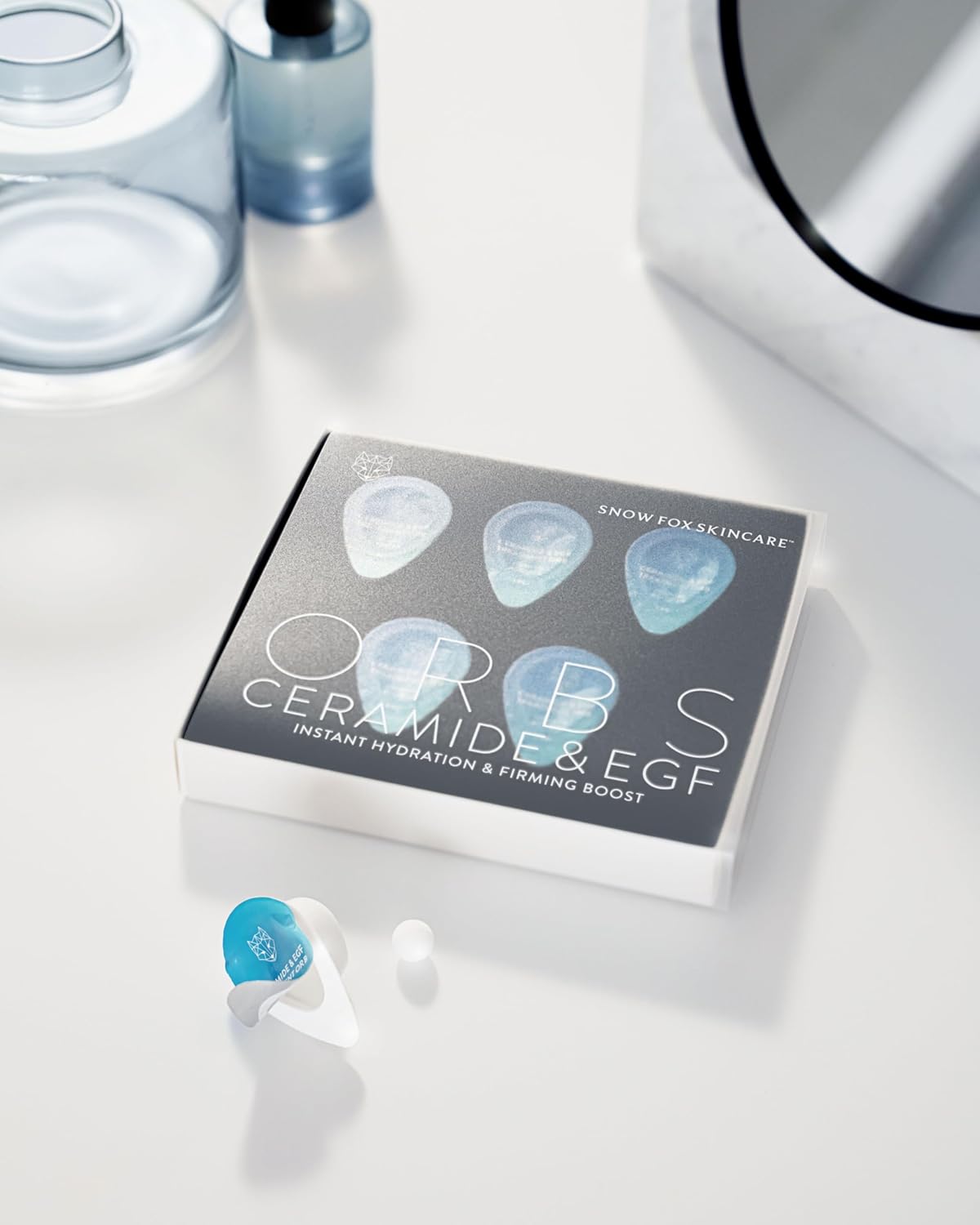 Snow Fox Skincare - Freeze-Dried Ceramide Orbs | Facial Serum | Luxury Skincare Treatment for Face, All Skin Types | Ceramide & EGF Treatment Orb - 5 Capsules - Image 6