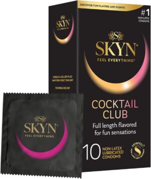 SKYN Cocktail Club Premium Flavored Condoms, 10 Count