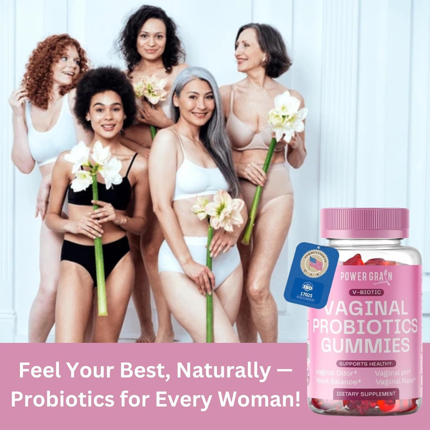Premium Vaginal Probiotics Gummies – 5 Billion CFUs – pH Balance & Vaginal Health Support – Prebiotics & Digestive Enzymes – Supports Vaginal Flora & Odor Control–Yeast Infection Treatment - Image 6