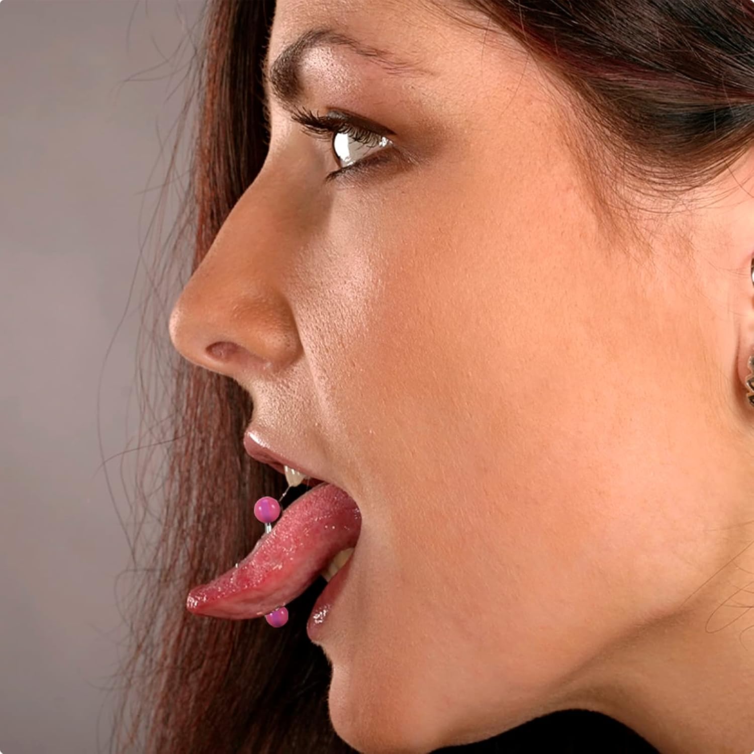 20 X Tongue Bars Surgical Steel & plastic Barbell Rings flexible nipple and lip small balls Body Piercing women Jewellery Acrylic Tongue Rings for men and girls - Image 7