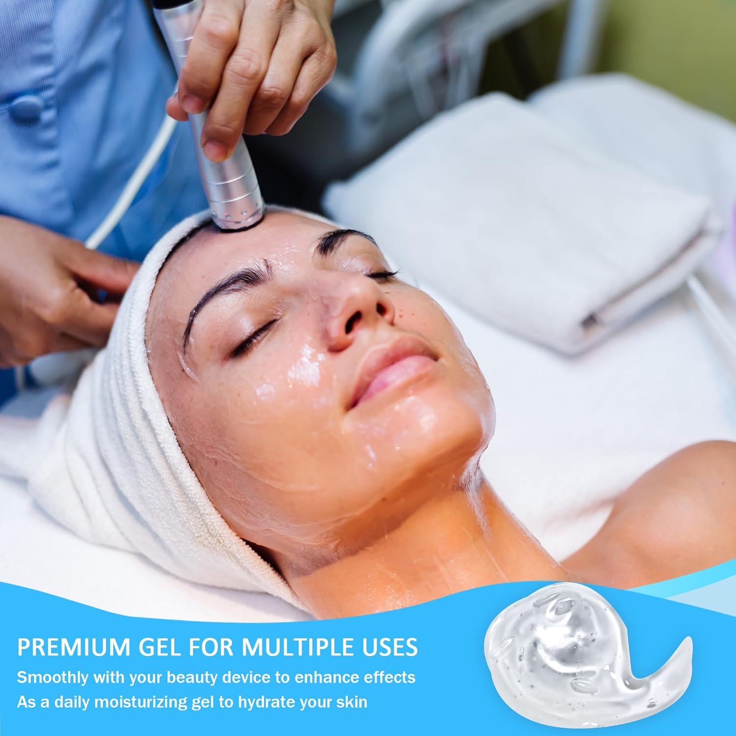 9PCS Microcurrent Conductive Gel, for Radio Frequency Facial Device, Cooling Gel for Body Laser Hair Removal, Hydrating Gel Primer with Hyaluronic Acid, Wholesale Bulk Best for Beauty Salon and Family - Image 4