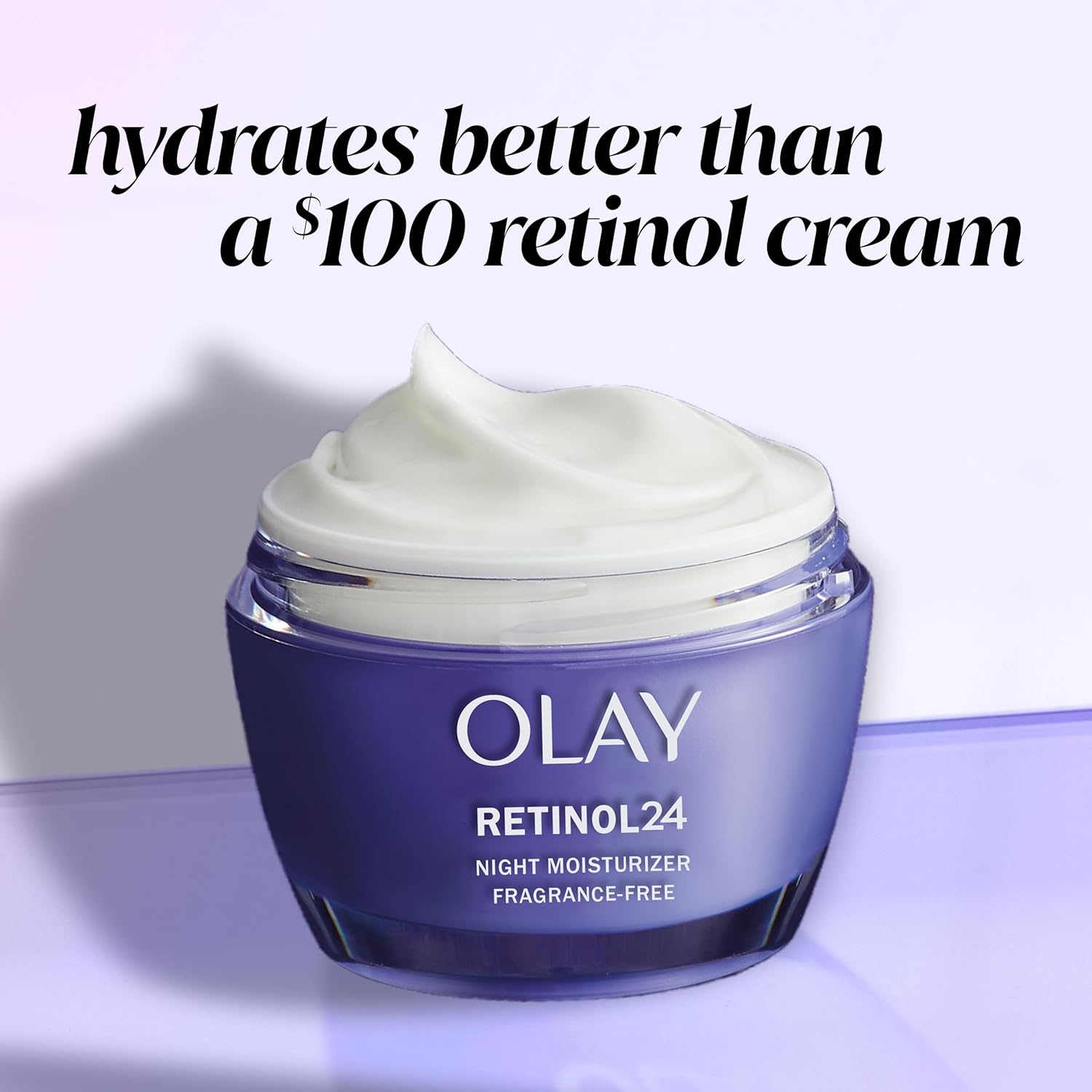 Olay Retinol 24 Face Moisturizer, Anti-Aging Night Cream for Women, Fragrance-Free, Non Greasy - Anti-Wrinkle, Smooth Fine Lines, Tightening, Hydrating Skin Care - Peptides, Glycerin, 1.7 Oz - Image 8