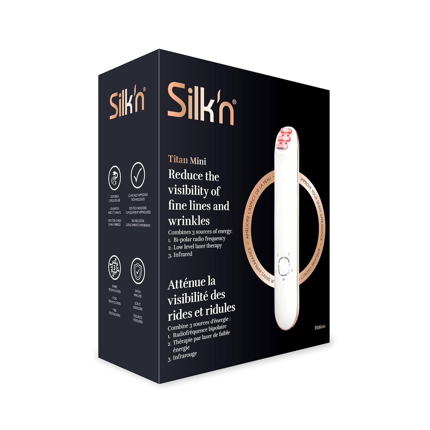 Silk’n Anti-Aging Device - Titan Mini - Wrinkle Reduction and Skin Tightening - Rejuvenates Skin on Smaller Face Areas - Cordless Use - Skin Care Device with LED - Unisex Hygiene and Personal Care - Image 7