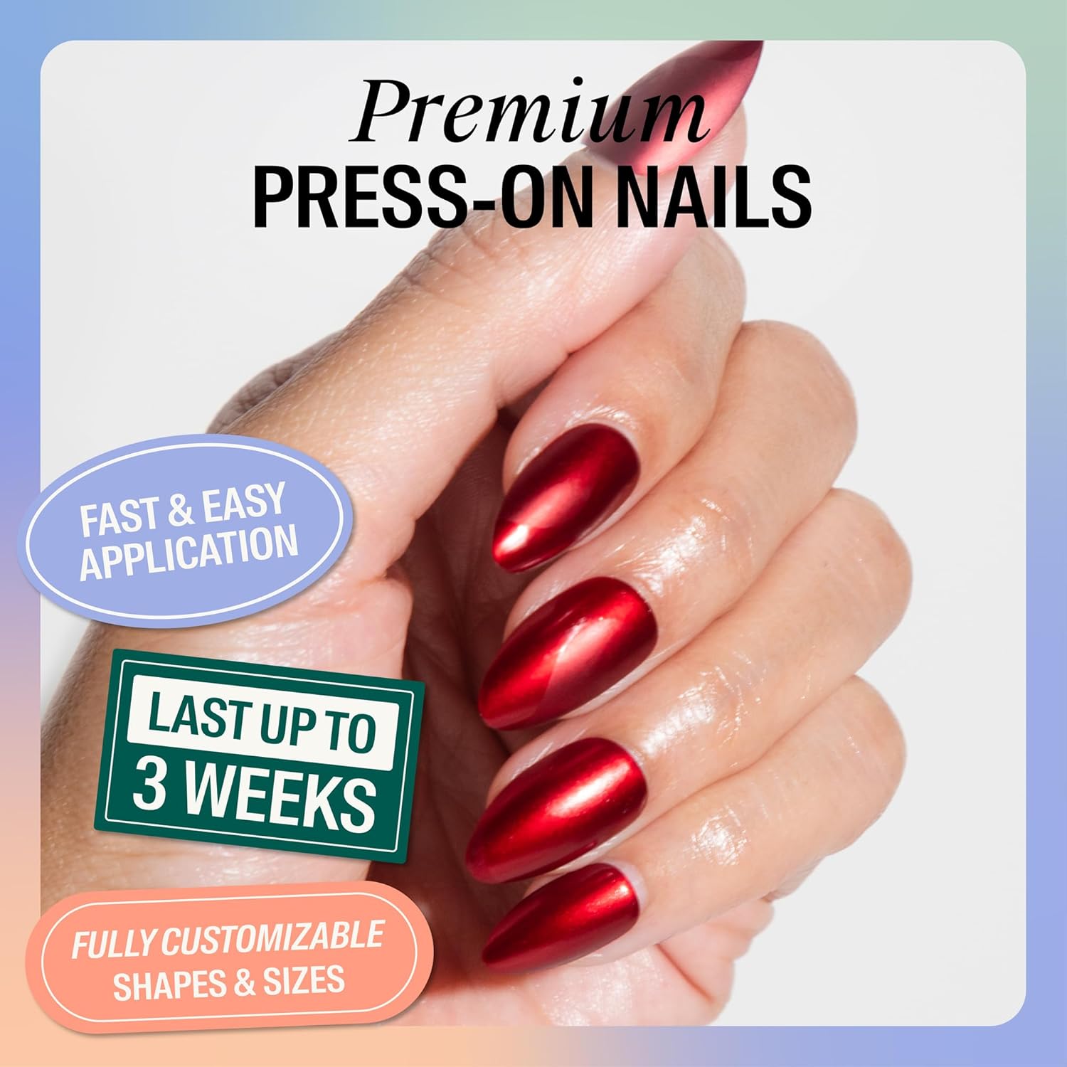 Chillhouse - Chill Tips, Press on Nails Kit - She's on Holiday (Almond) - 30 Nail Shapes & Sizes - Up to 3 Weeks of Wear - Customizable Fit - Reusable - Latina Founded, Women Owned - Beauty, Self Care - Image 2