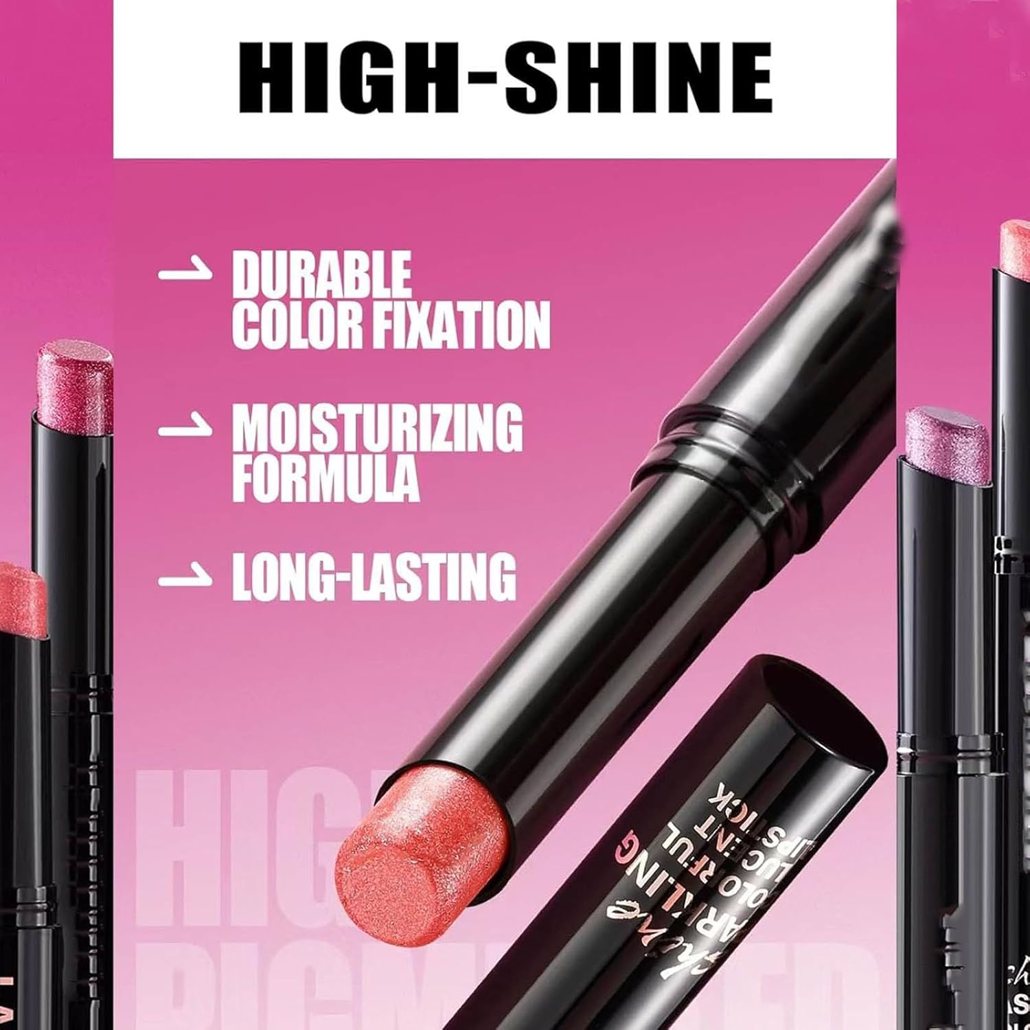 Youthful Red Lipstick For Women Matte Nude Glitter Highly Pigmented Moisturizing Lip stick Hypoallergenic Waterproof Long Lasting Lipsticks Quick Makeup Lightweight Portable # 04 - Image 5