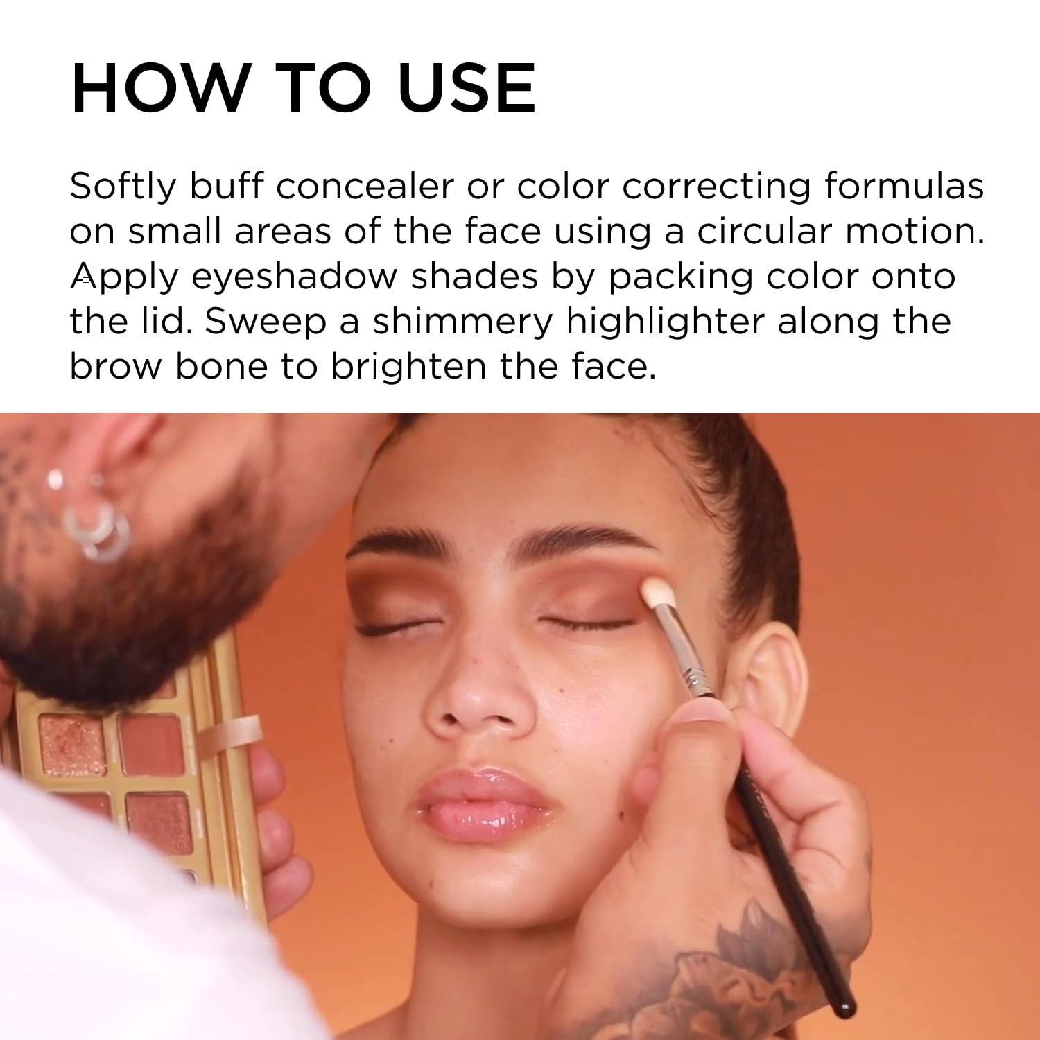 Sigma Beauty Professional E28 Detail Buffer Brush – Professional Eyeshadow Brush for Seamless Cream or Liquid Eyeshadow Blending, Packing on Metallic Shades & Highlighting the Brow Bone (1 Brush) - Image 4