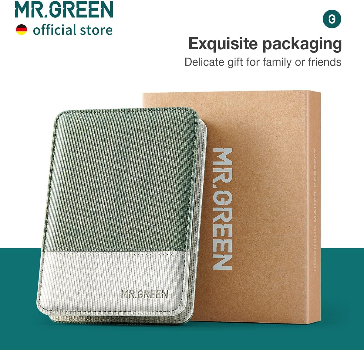 MR.GREEN Manicure Sets Pedicure Kits Stainless Steel Nail Clipper Personal Care Tools with PU Leather Case (Green) - Image 6