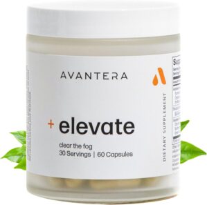 Avantera Elevate Premium Nootropic Supplement – Beat Brain Fog – Best Focus Supplements for Memory & Focus Support – Energy Without Crash – 60 Count Pills for Women & Men