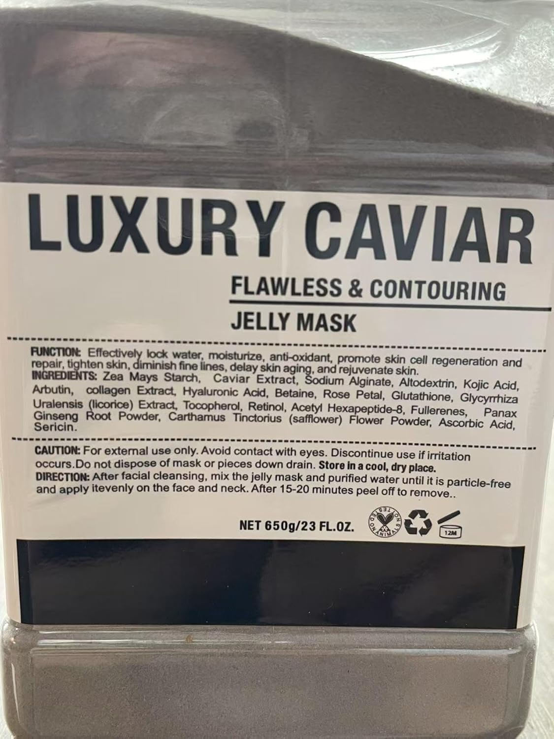 Vajacial Hydro Jelly Mask Powder for Face, Jelly Mask for Facials Professional, Jelly Facial Mask for Teens and Women. Jelly face mask. (Luxury Caviar) - Image 9