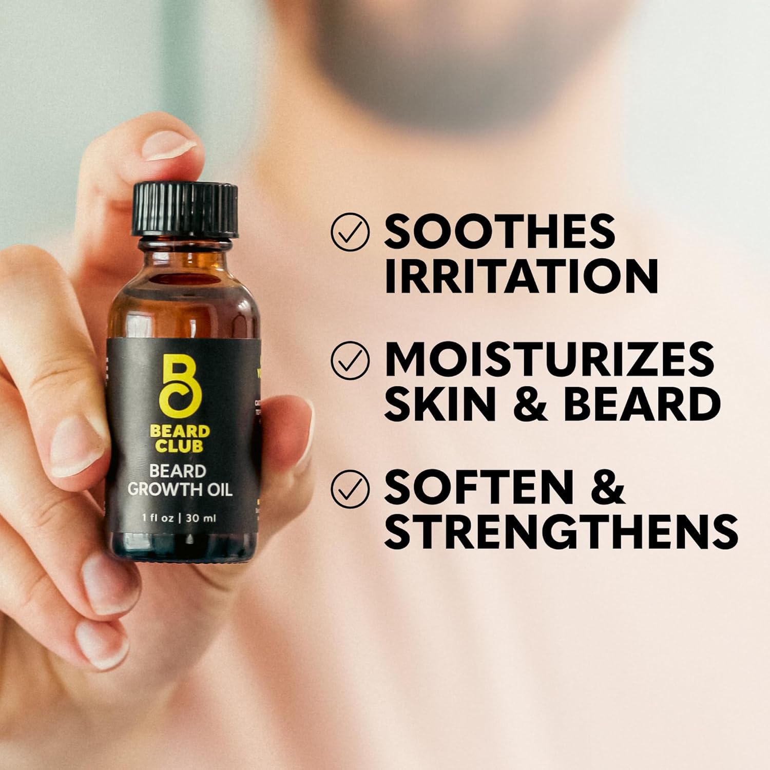 Beard Club Premium Derma Roller & Beard Growth Oil - Microneedling Roller with 540 Titanium Microneedles for Face, Body and Scalp - Beard Roller with Sandalwood & Cedar Beard Oil - Image 4