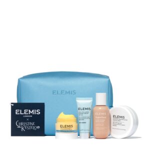 ELEMIS Christine’s Elemis Favorites Kit, Amazon Exclusive Gift Set, Travel Size Favorites, Make up Remover, Facial Pads, Makeup Primer