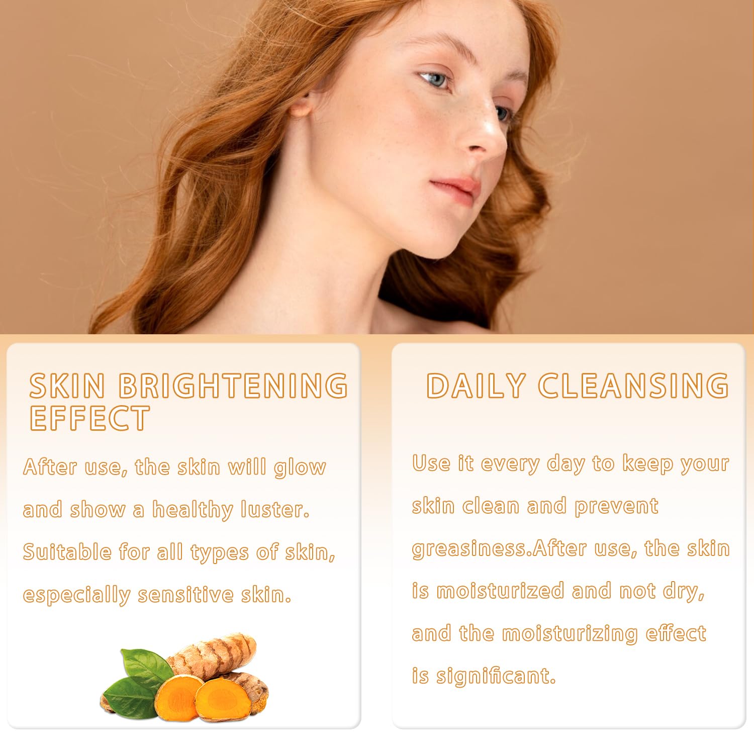 4Pcs Turmeric Wash and Care Three Piece Set,Turmeric Trio: Facial Wash,Cleansing Mousse & Soap for Skin Care,Turmeric Cleansing Exfoliating Pads,Turmeric Face Wash for Face & Body - Image 6