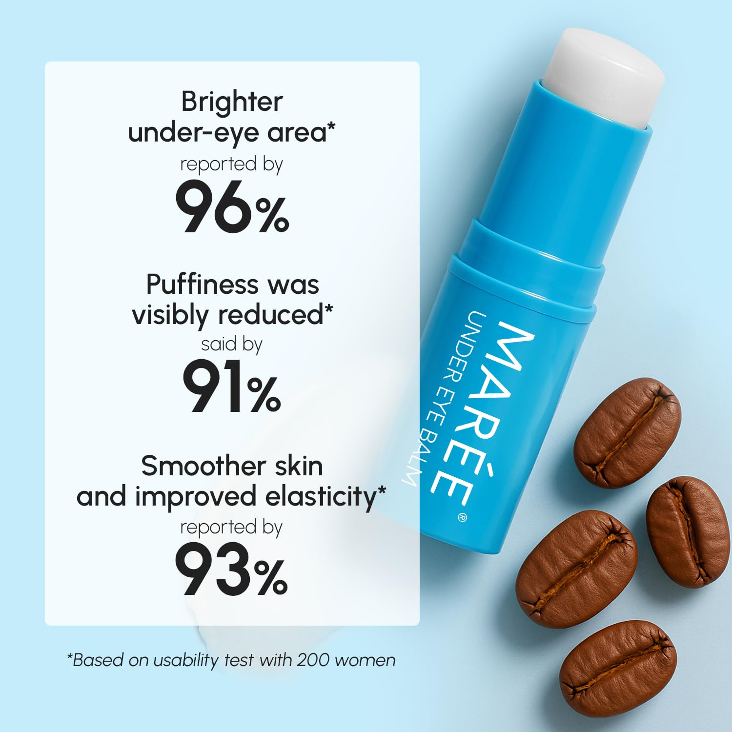 MAREE Under Eye Balm Stick Hydrating - Retinol Caffeine Under Eye Brightener Stick for Older Women - Collagen Under Eye Cream for Dark Circles & Wrinkles - Skin Care Treatment Moisturizer - Image 5