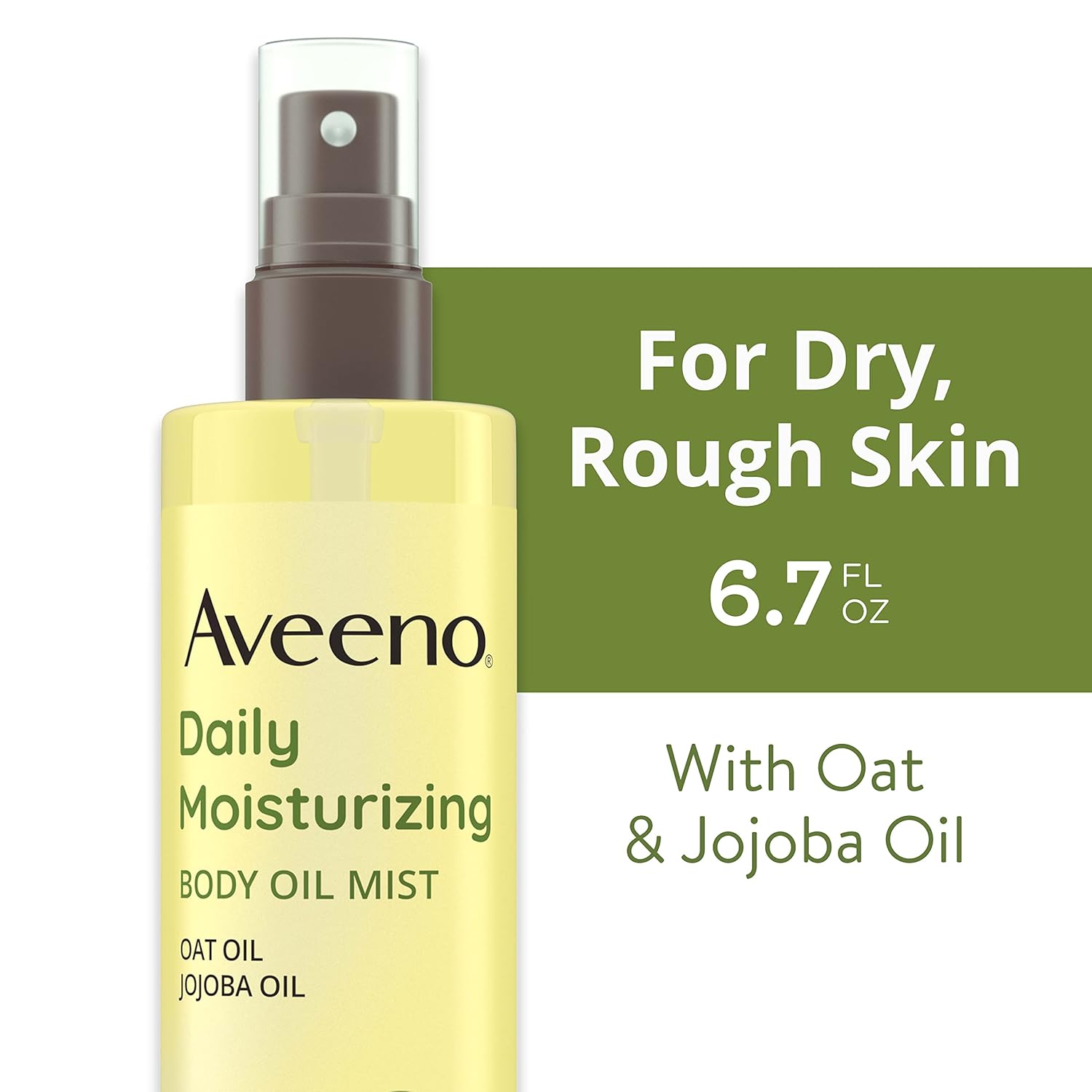 Aveeno Daily Moisturizing Dry Body Oil Mist with Oat and Jojoba Oil for Dry, Rough Sensitive Skin, Nourishing & Hypoallergenic Body Spray, Paraben-, Silicone- & Phthalate-Free, 6.7 fl. oz - Image 2