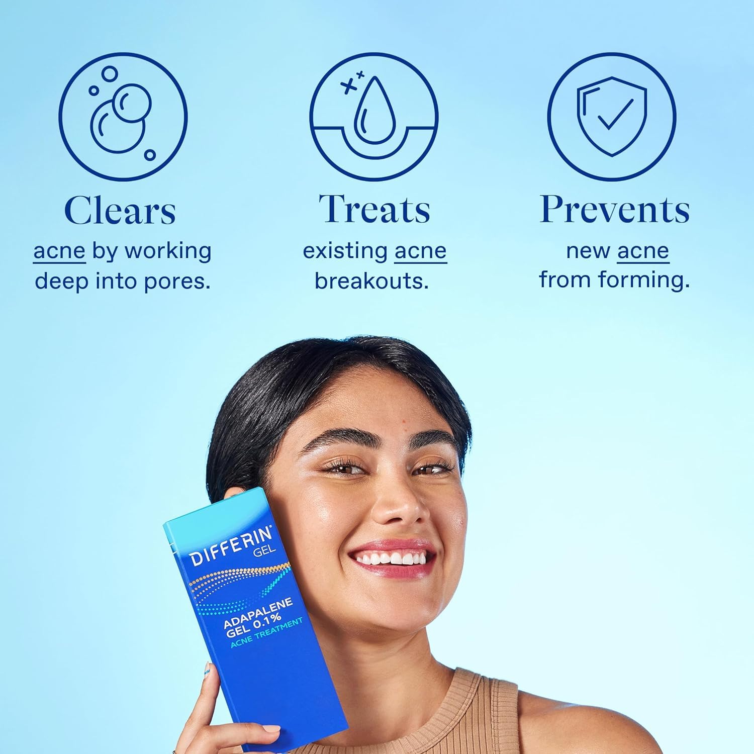 Differin Acne Treatment Gel, 30 Day Supply, Retinoid Treatment for Face with 0.1% Adapalene, Gentle Skin Care for Acne Prone Sensitive Skin, 15g Tube (Packaging May Vary) - Image 10