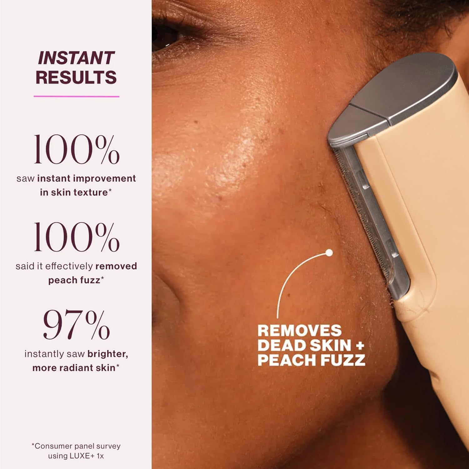 DERMAFLASH LUXE+ Sonic Dermaplaning Tool for Face Peach Fuzz Removal, Anti-Aging and Exfoliation - Image 2