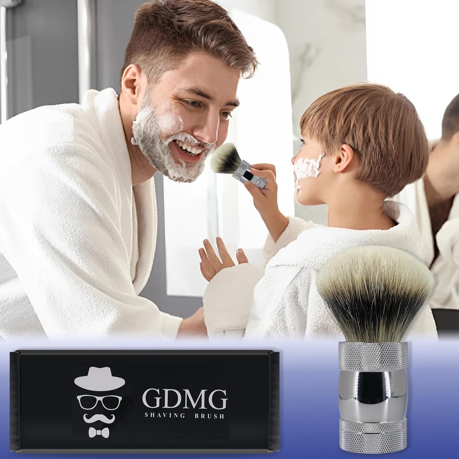 Silvertip Badger Shaving Brush – Rotating Handle to Control Bristle Height, Premium Shaving Brushes for Men, Luxury Badger Hair Shave Brush - Image 5