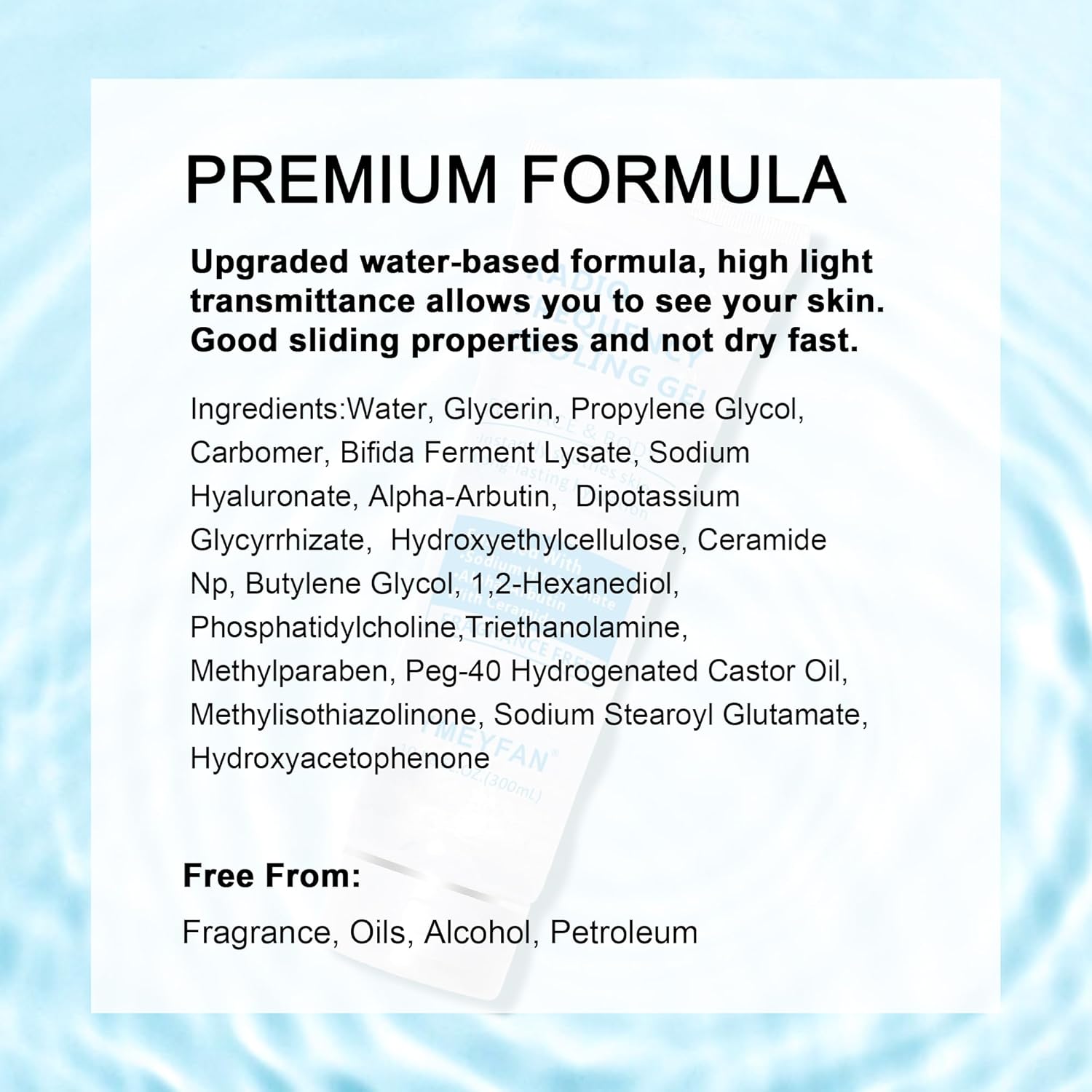 9PCS Microcurrent Conductive Gel, for Radio Frequency Facial Device, Cooling Gel for Body Laser Hair Removal, Hydrating Gel Primer with Hyaluronic Acid, Wholesale Bulk Best for Beauty Salon and Family - Image 2