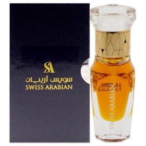 Swiss Arabian Mukhalat Dhahabi For Unisex – Luxury Products From Dubai – Long Lasting Perfume Oil – A Seductive, Exceptionally Made, Signature Fragrance – The Luxurious Scent Of Arabia – 0.4 Oz